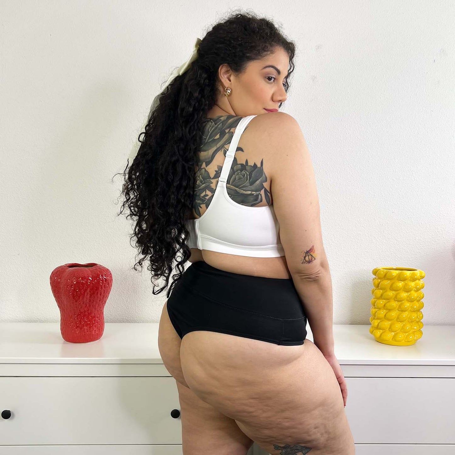 Cheeky High Leg Knickers - 3 Pairs in Black