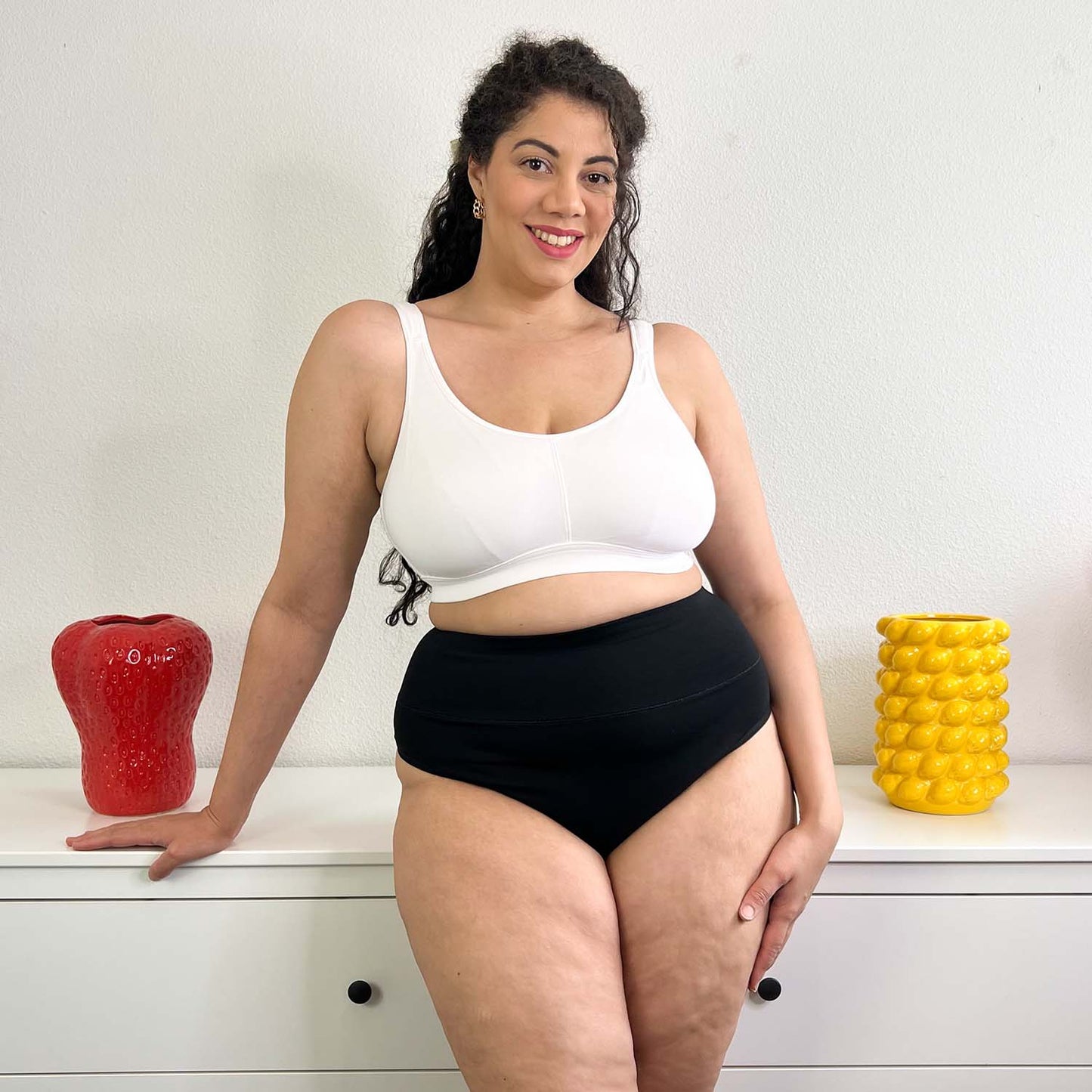 Cheeky High Leg Knickers - 3 Pairs in Black