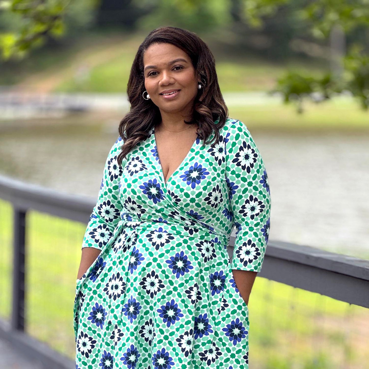 Wrap Dress - Blue Pearl