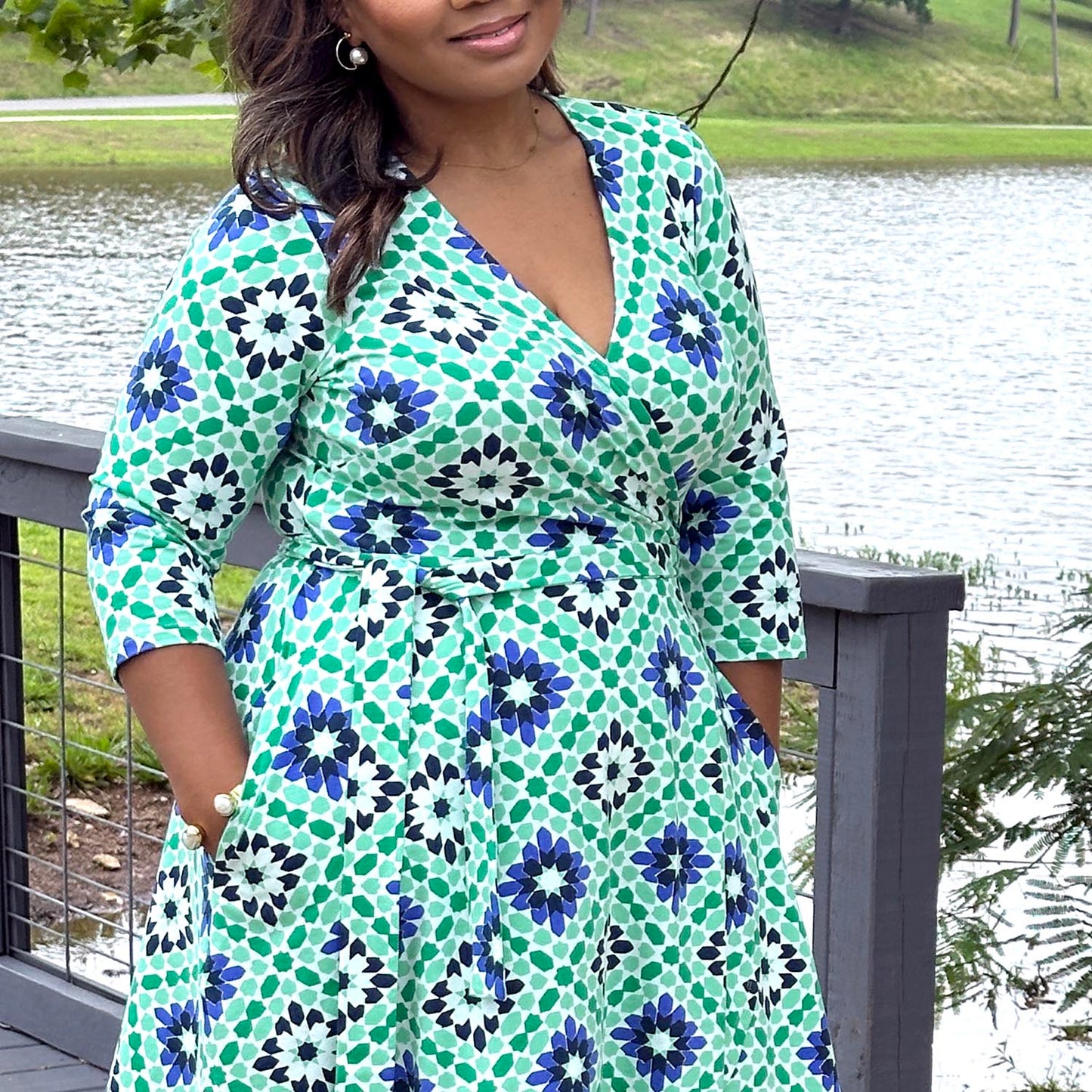 Wrap Dress - Blue Pearl