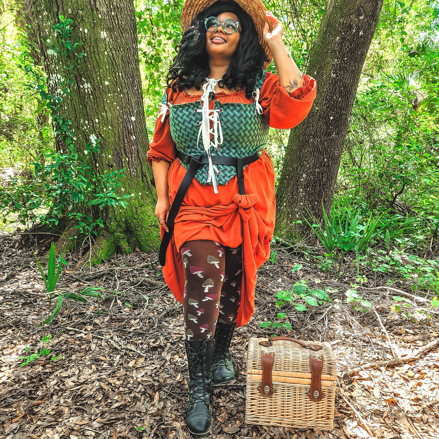 Pattern Tights - Toadstool