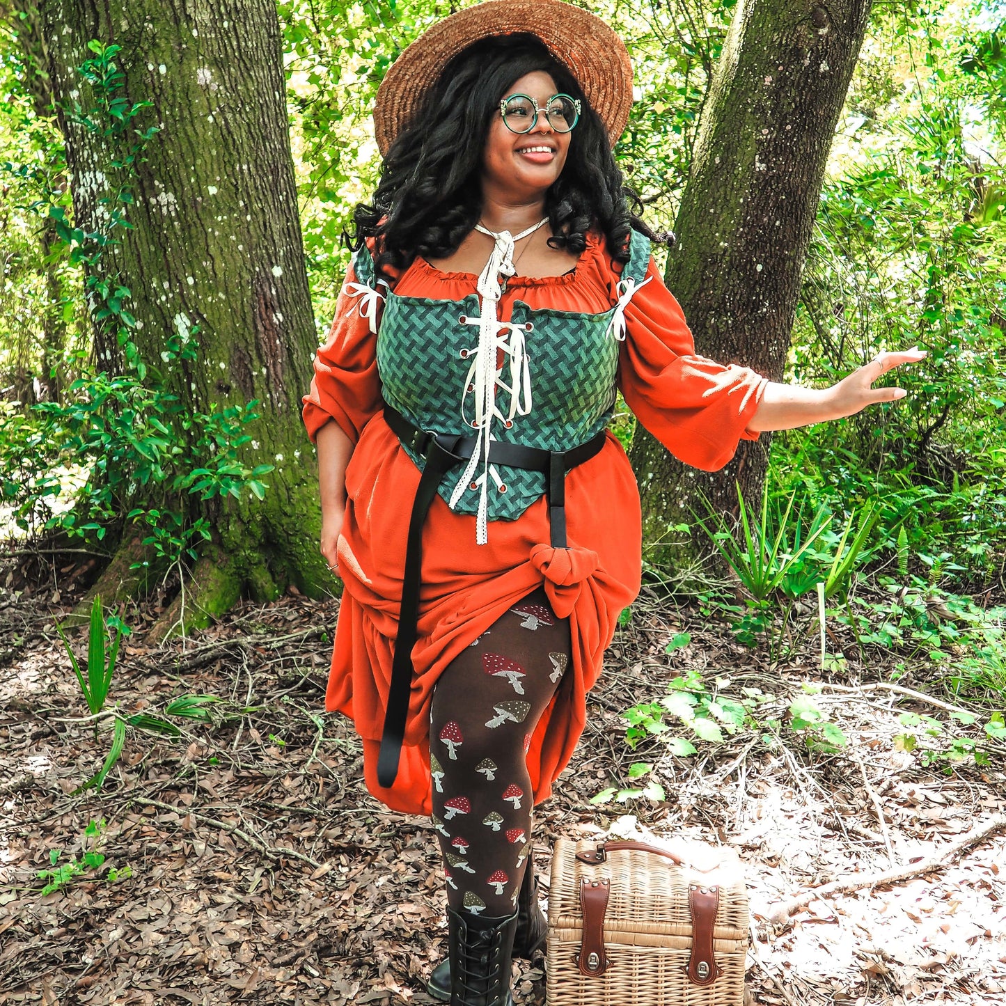 Pattern Tights - Toadstool