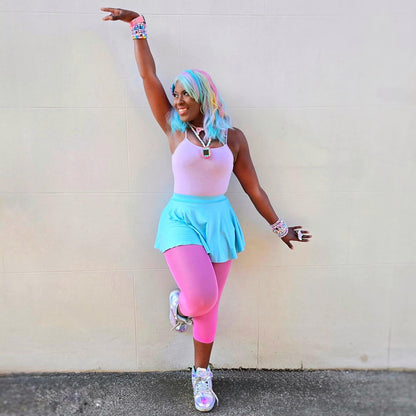 Stay Cool Capri Tights - Pink Lady