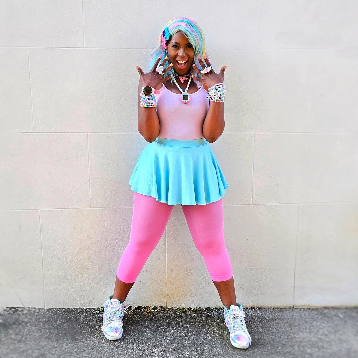 Stay Cool Capri Tights - Pink Lady