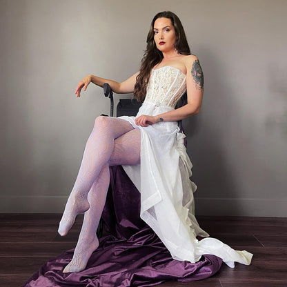 Thighs the Limit Fishnets - Timewarp - Periwinkle