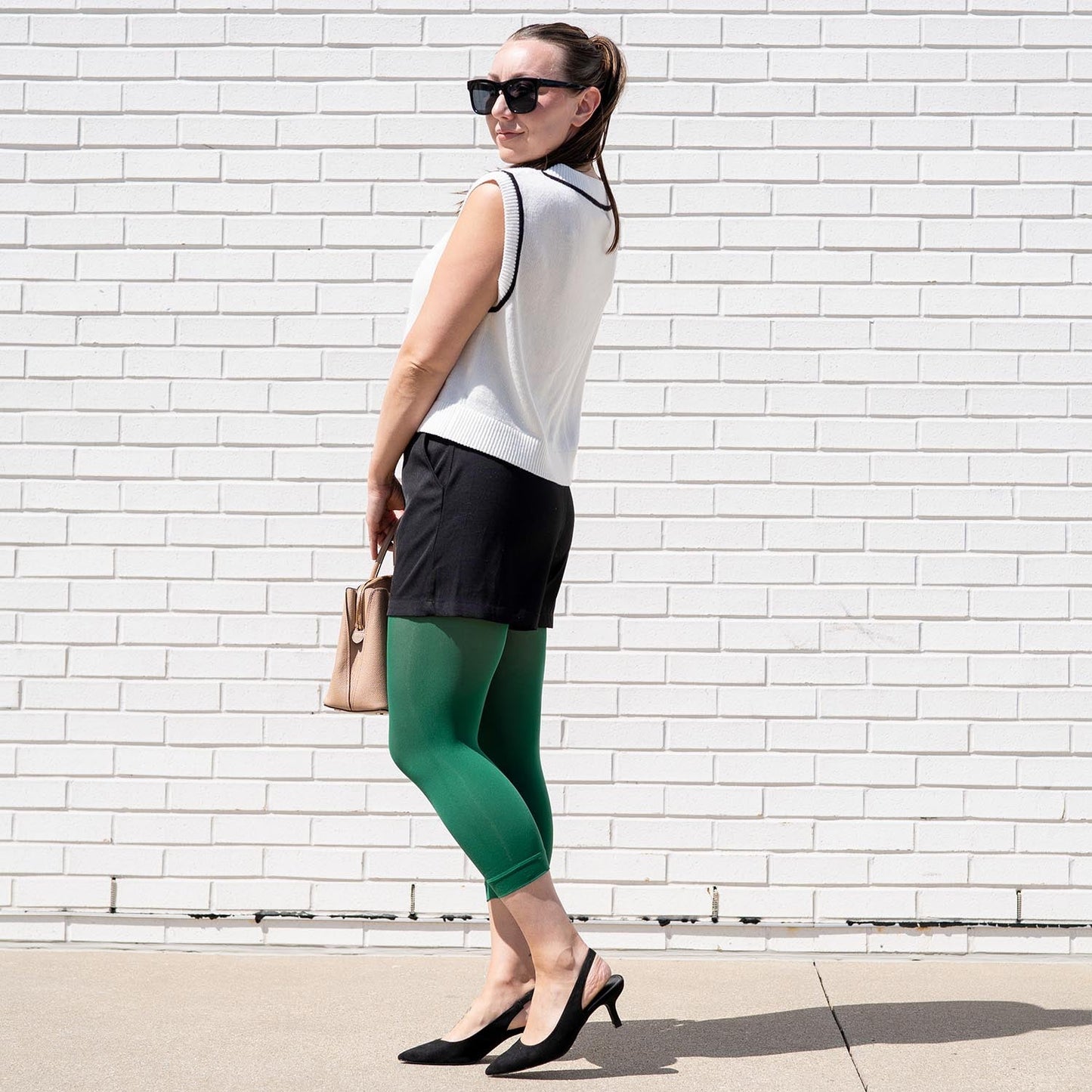 Stay Cool Capri Tights - Foliage