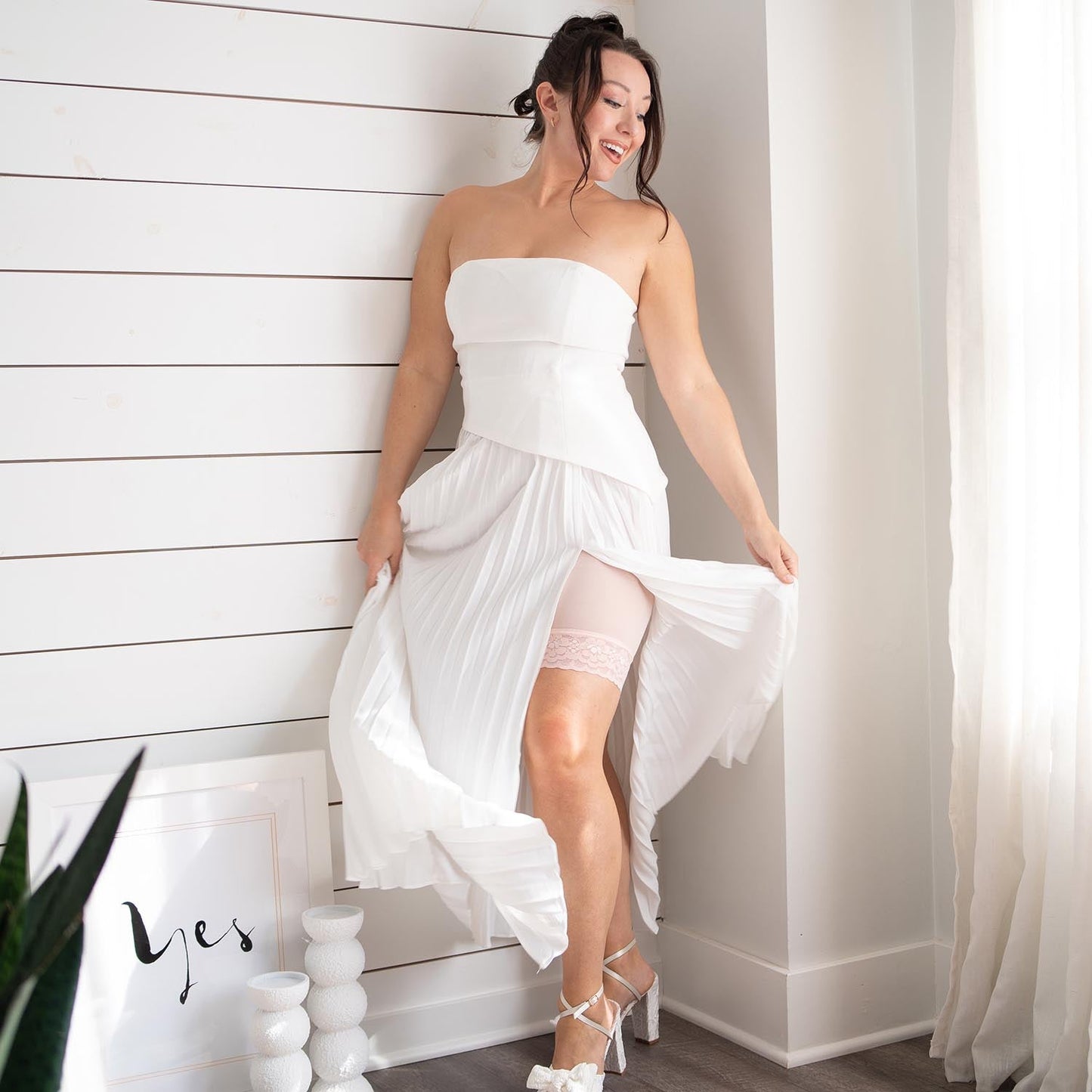 Lace Stay Cool Chub Rub Shorts - Ballet Pink