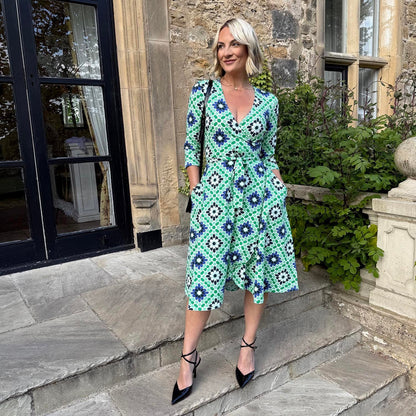 Wrap Dress - Blue Pearl