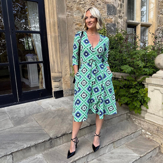 Wrap Dress - Blue Pearl