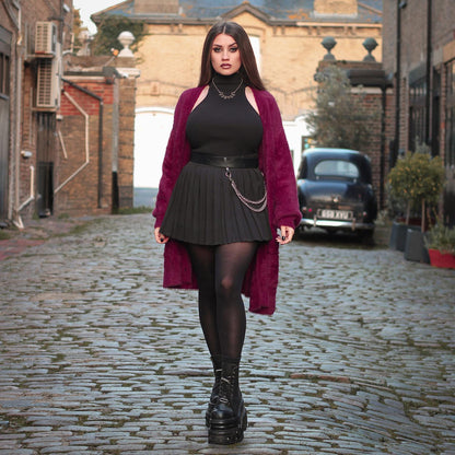 Fluffy Cardigan - Cherry