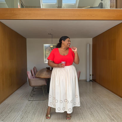 Short Sleeve Cotton Bodysuit - Sangria