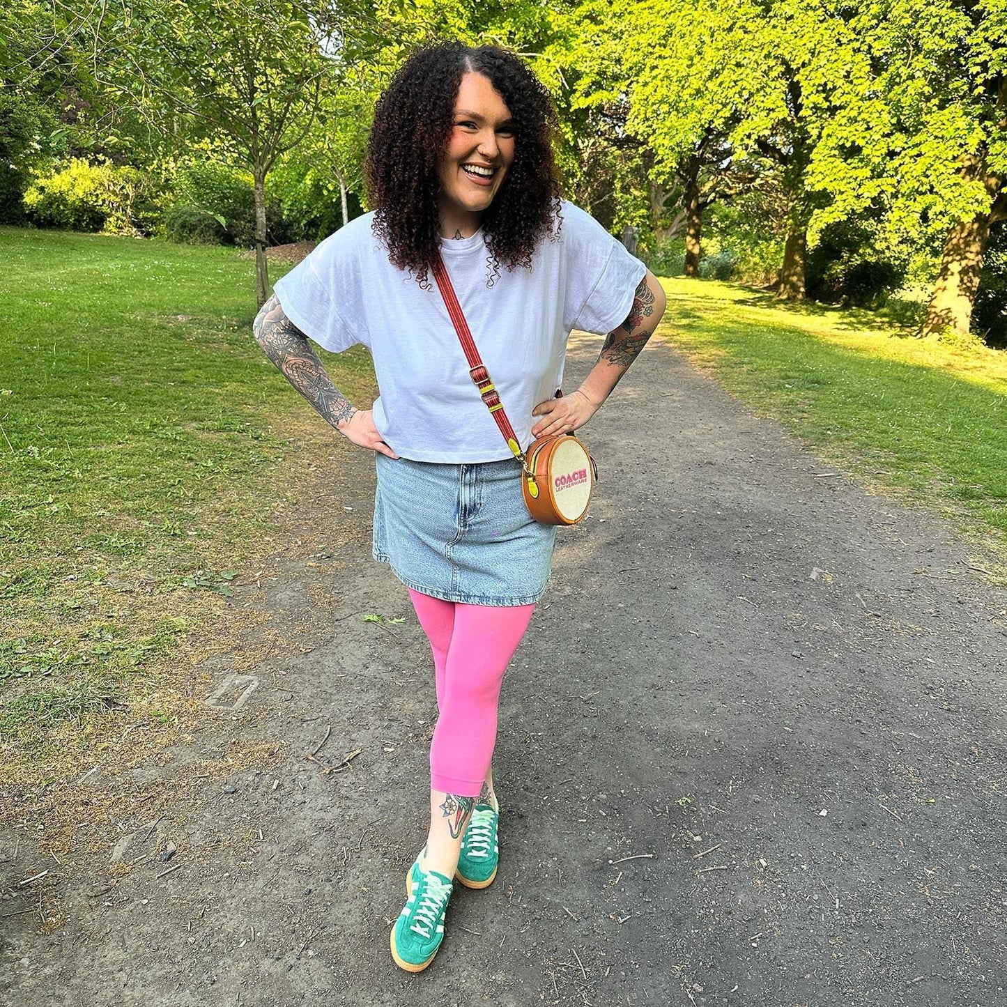 Stay Cool Capri Tights - Pink Lady