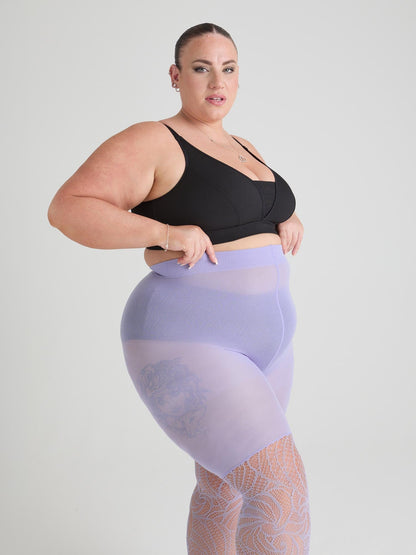 Thighs the Limit Fishnets - Timewarp - Periwinkle