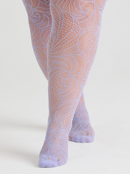 Thighs the Limit Fishnets - Timewarp - Periwinkle