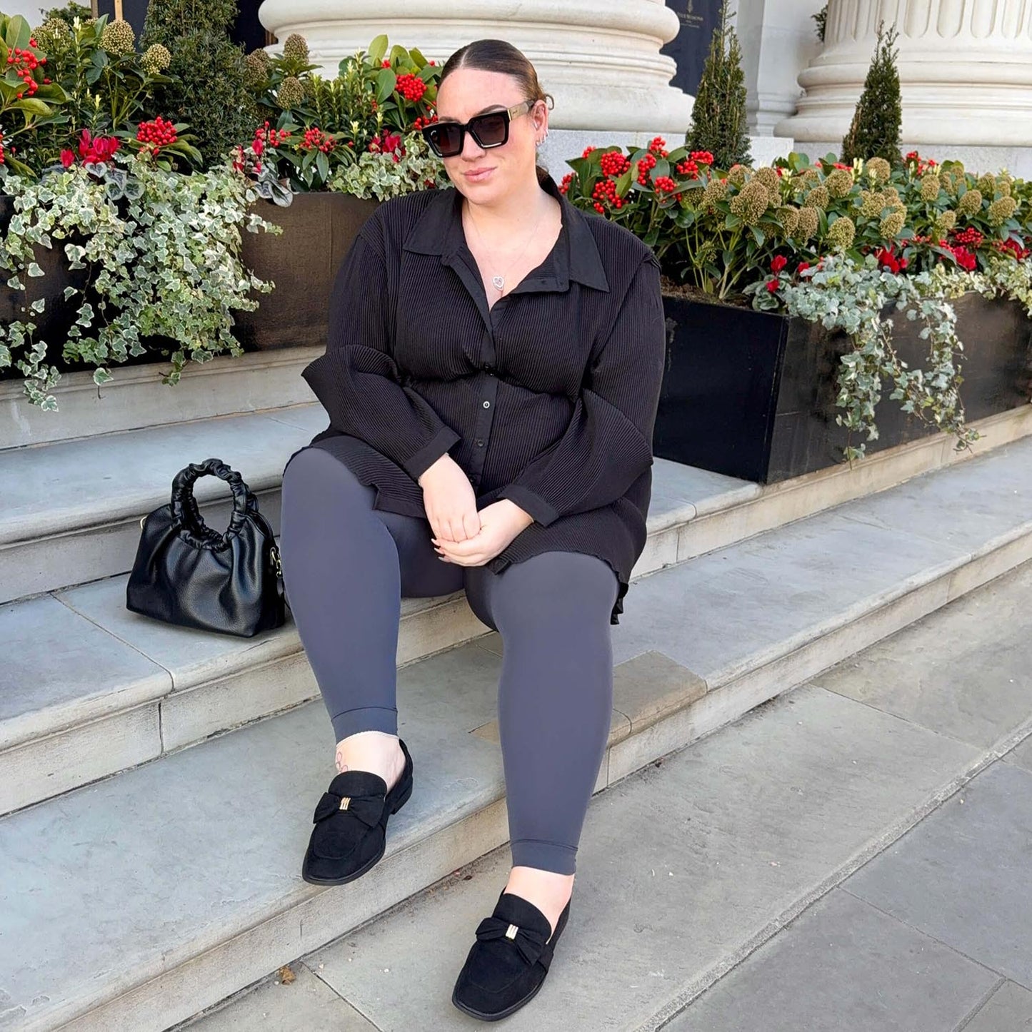 Footless Tights - Slate