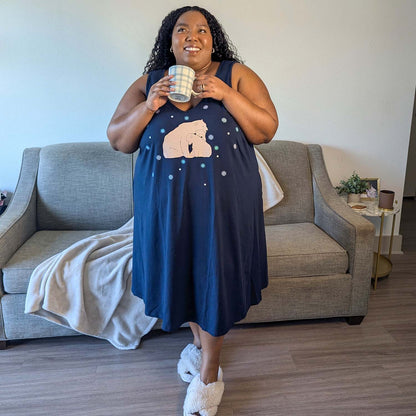 Organic Cotton Short Nightdress - Polar Snuggles