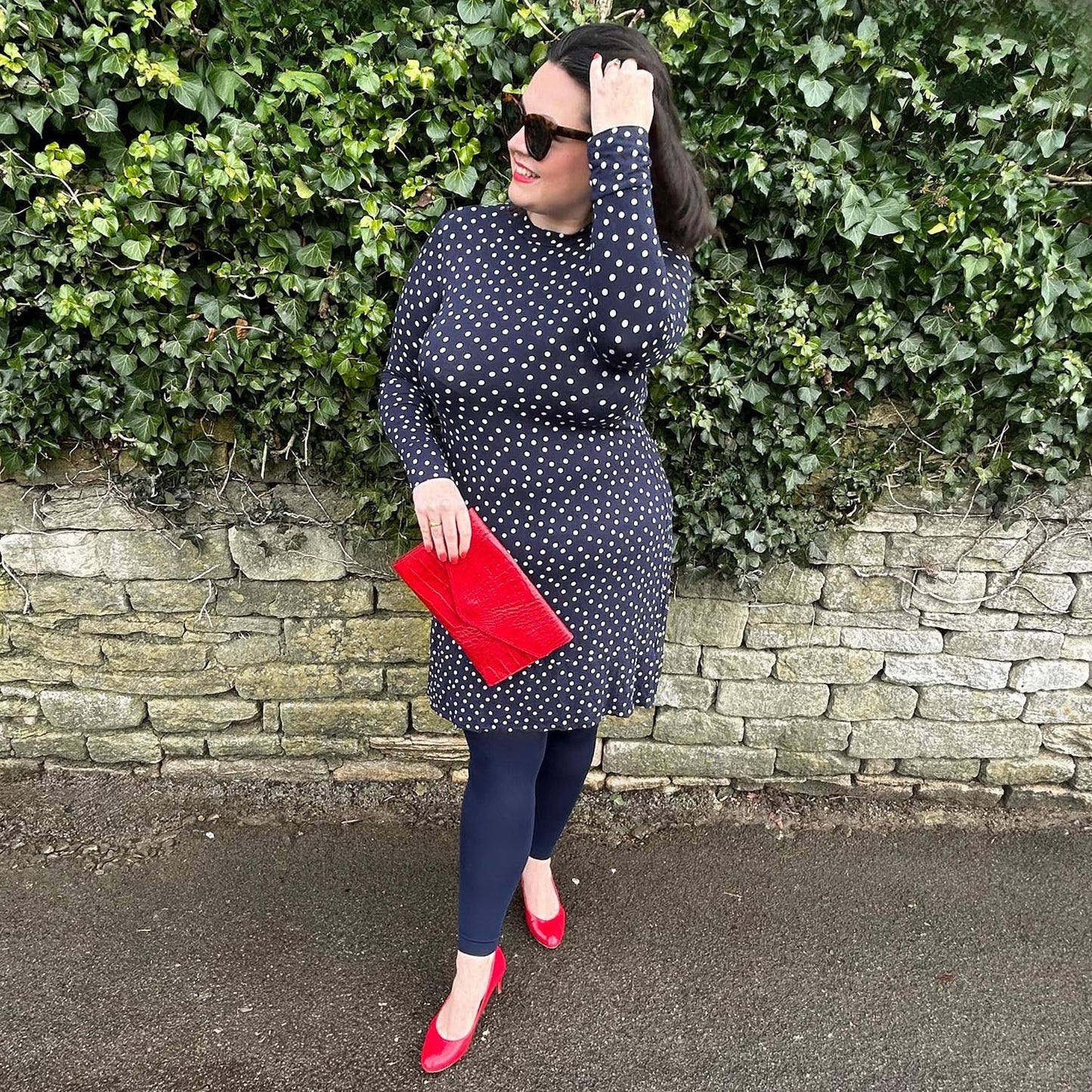 Footless Tights - Navy