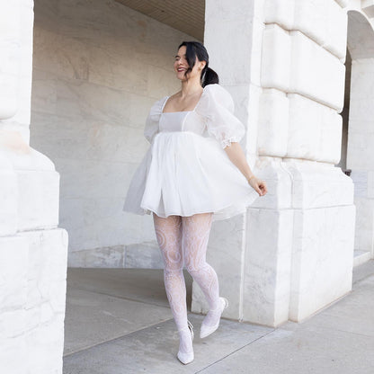 Botanical Fishnets - White