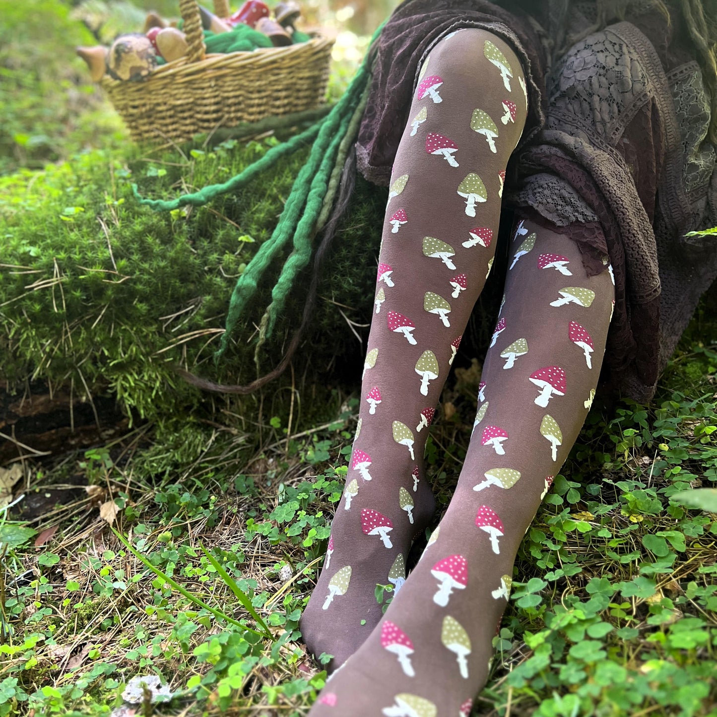 Pattern Tights - Toadstool