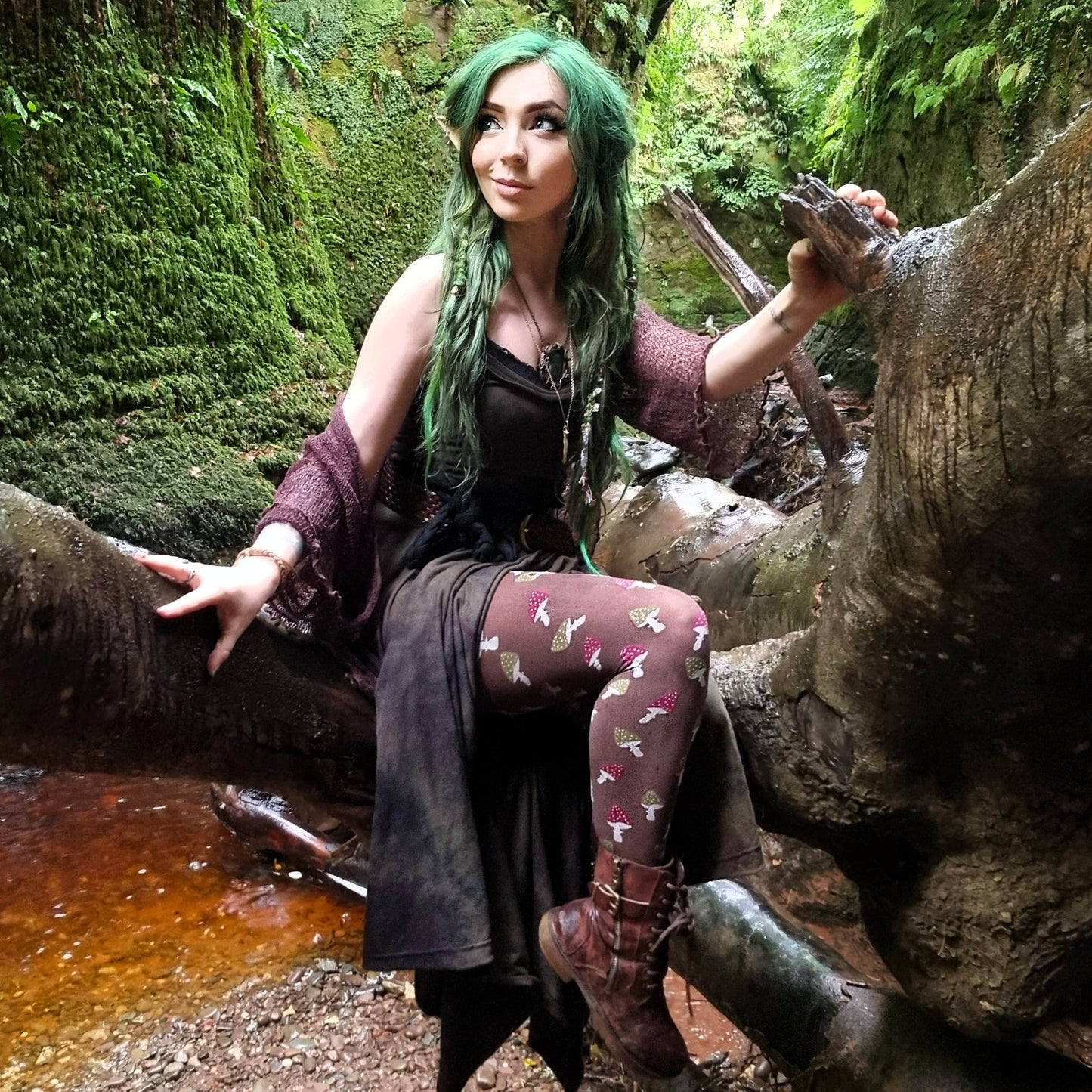 Pattern Tights - Toadstool