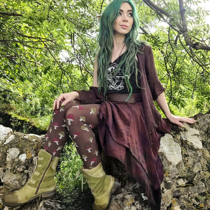 Pattern Tights - Toadstool