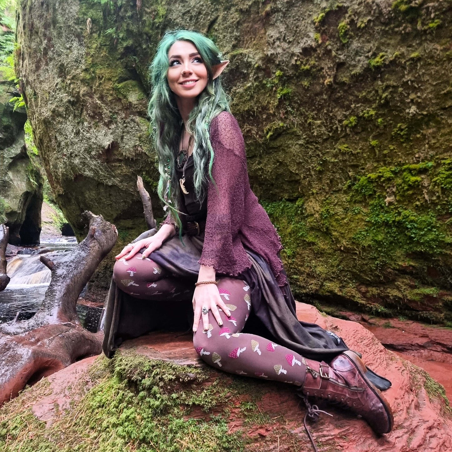 Pattern Tights - Toadstool