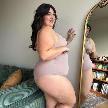 Organic Cotton Super High Waist Knickers - Milk Bottle