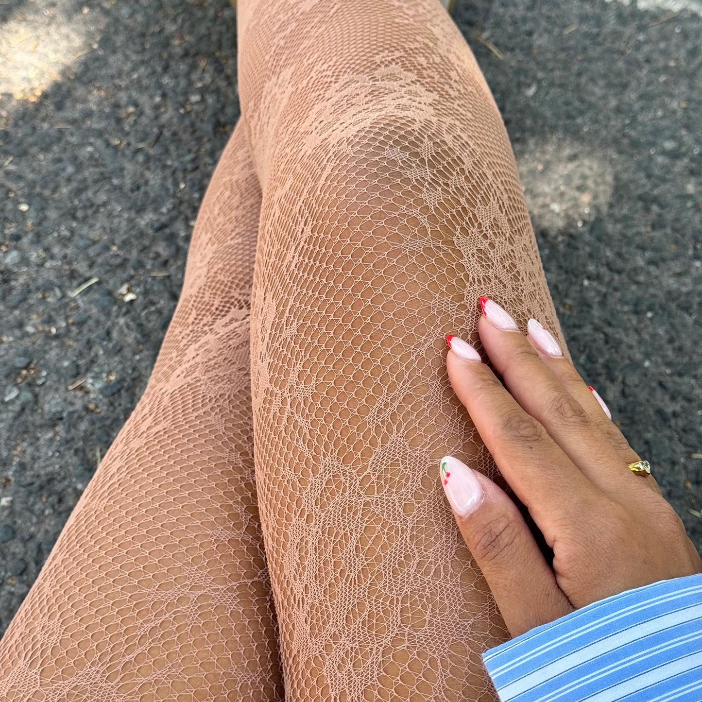 Hot Patootie Fishnets - Mocha Mousse