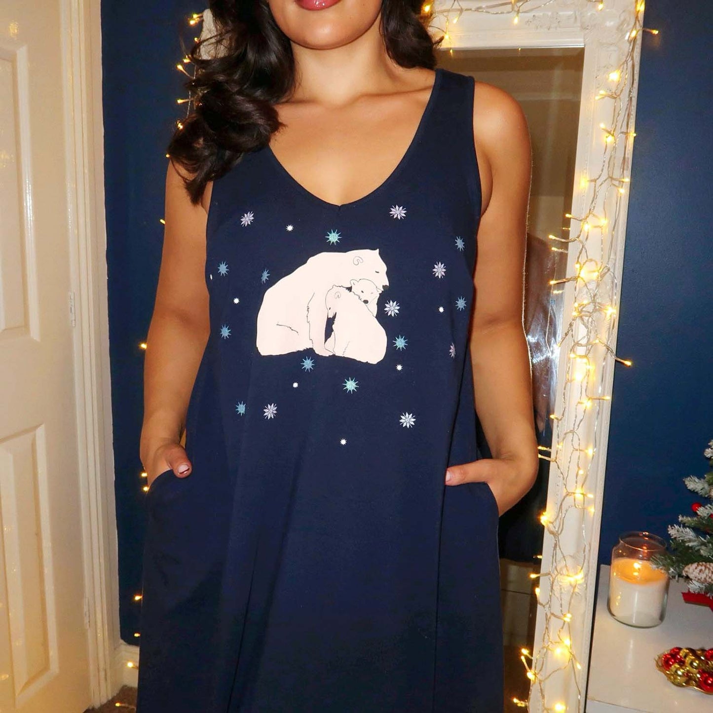 Organic Cotton Short Nightdress - Polar Snuggles