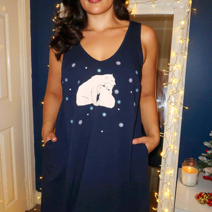 Organic Cotton Short Nightdress - Polar Snuggles
