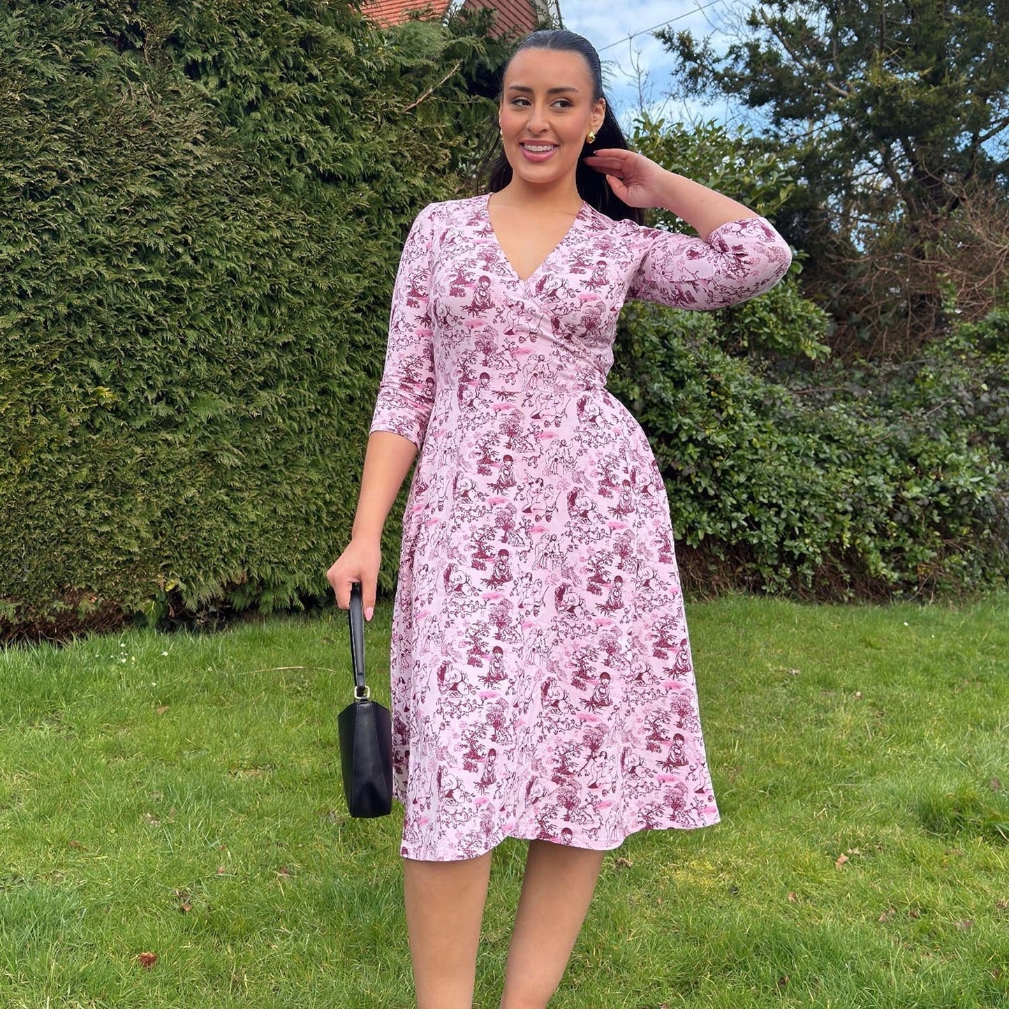 Wrap Dress - Passion au Jardin - L'Amour Rose