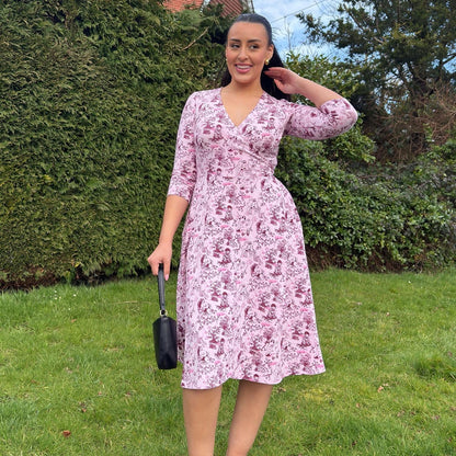 Wrap Dress - Passion au Jardin - L'Amour Rose
