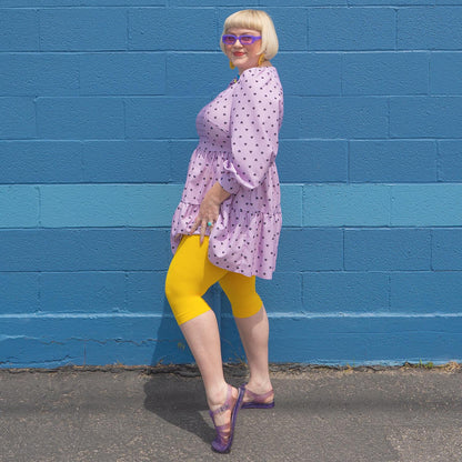 Stay Cool Capri Tights - Lemon