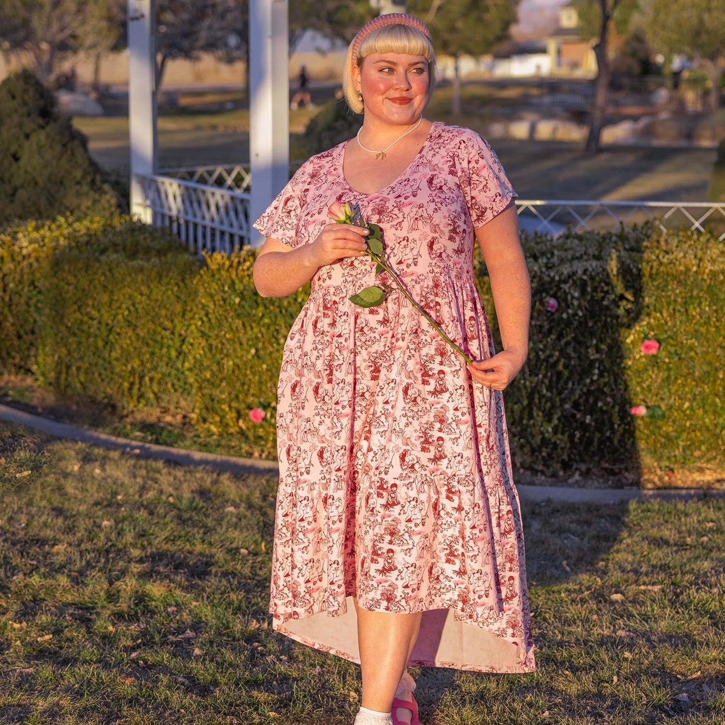 Tiered Dress - Passion au Jardin - L'Amour Rose