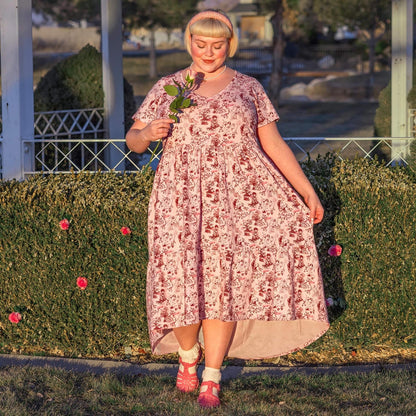 Tiered Dress - Passion au Jardin - L'Amour Rose