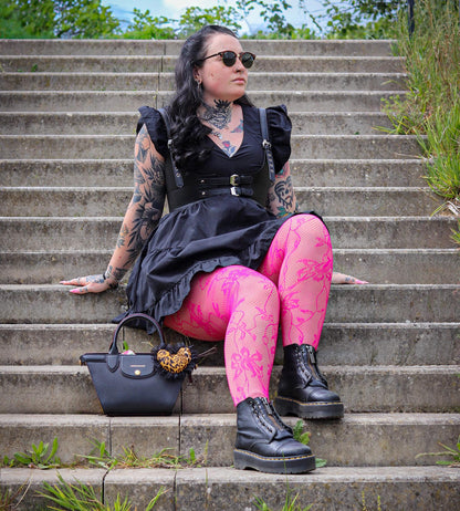 Riff Raff Fishnets - Pomegranate