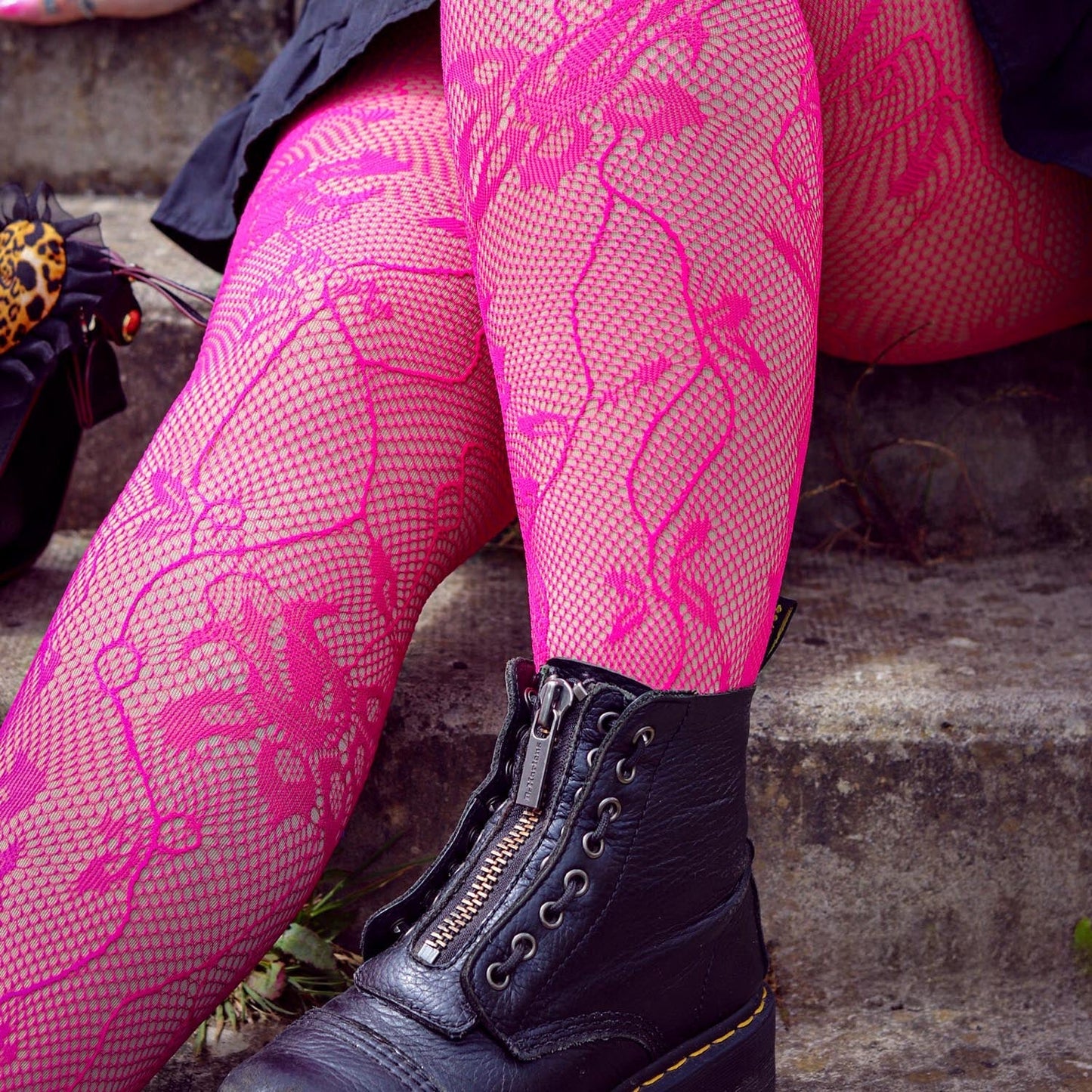 Riff Raff Fishnets - Pomegranate