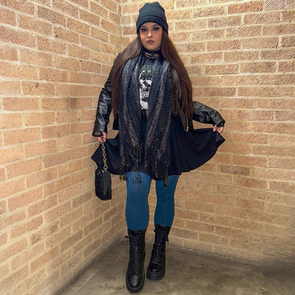 Grannies Cable Knit Wool Tights V2 - Bone China