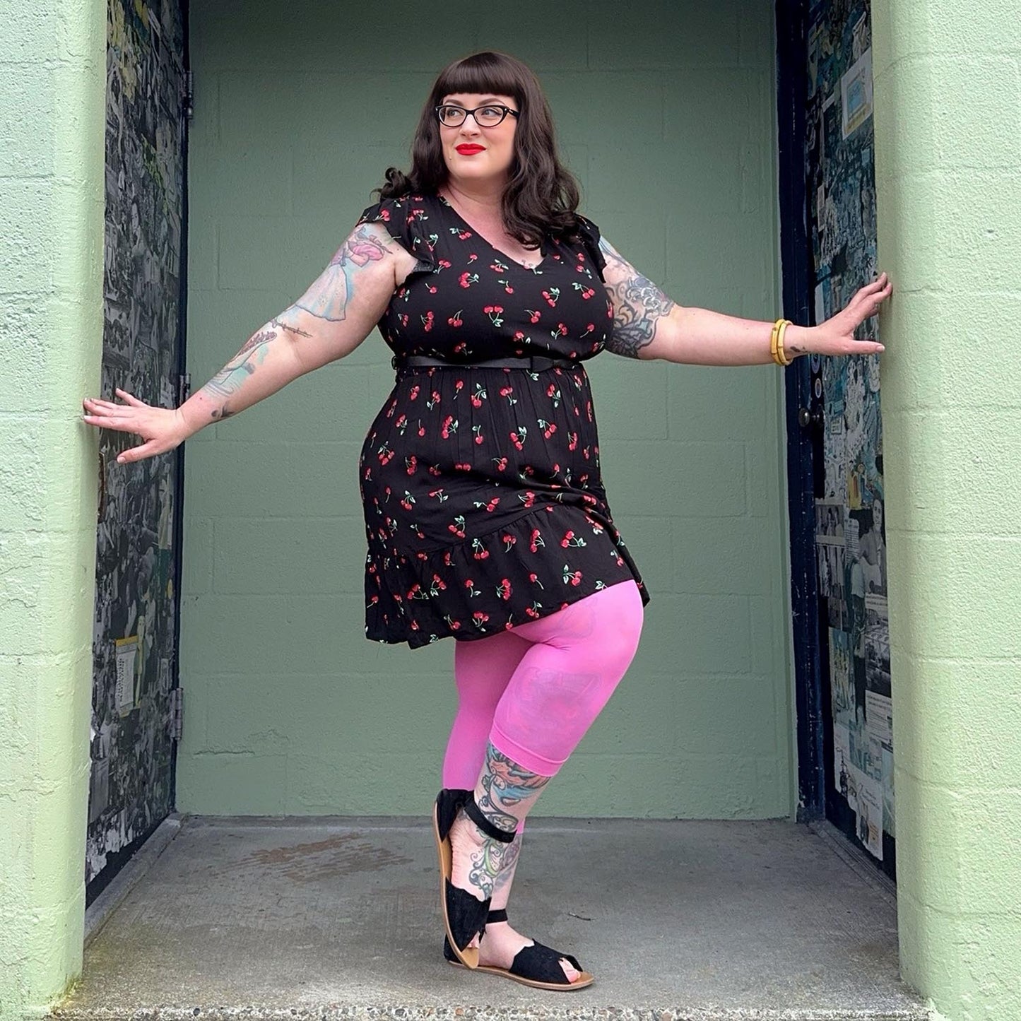 Stay Cool Capri Tights - Pink Lady