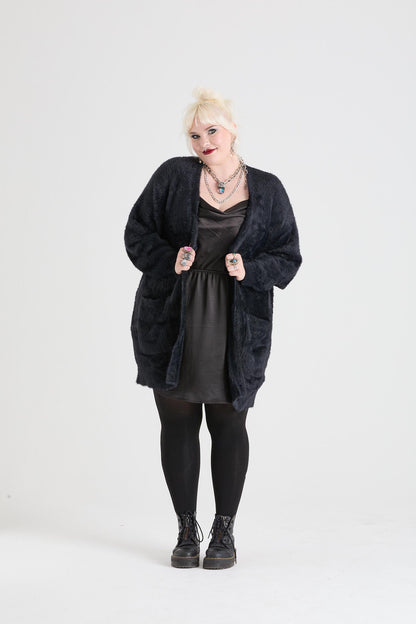 Fluffy Cardigan - Black
