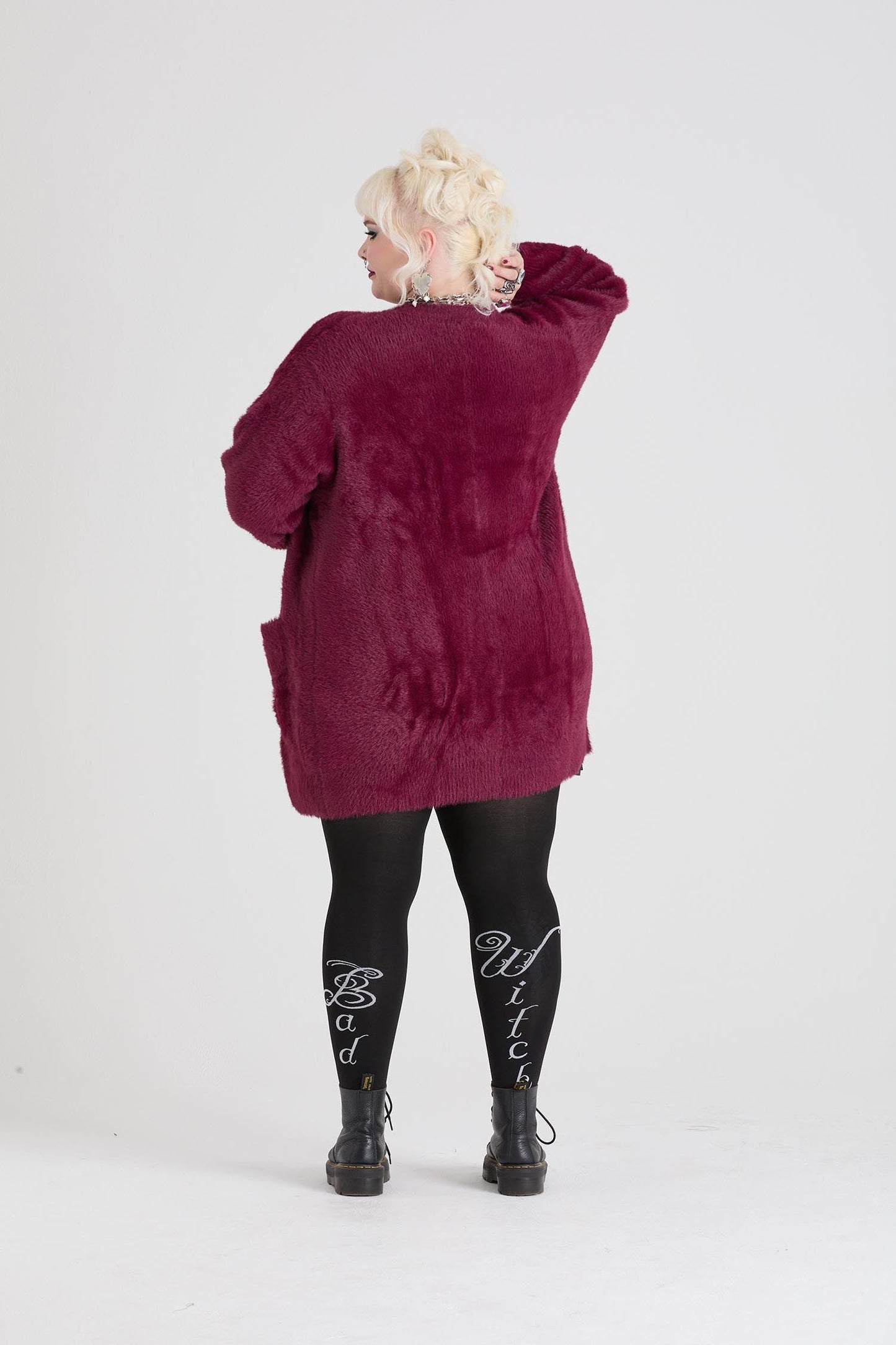 Fluffy Cardigan - Cherry