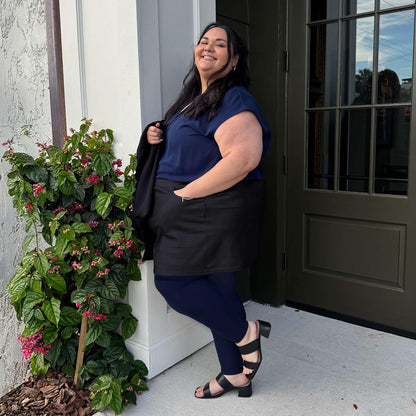 Footless Tights - Navy