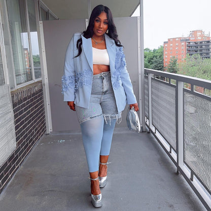 Stay Cool Capri Tights - Ice Blast