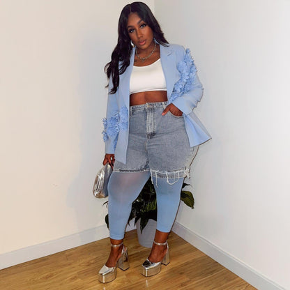 Stay Cool Capri Tights - Ice Blast