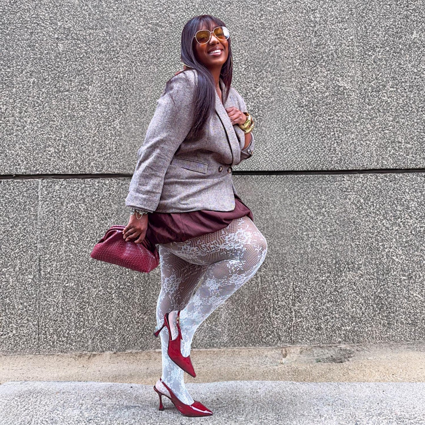 Hot Patootie Fishnets - Ivory