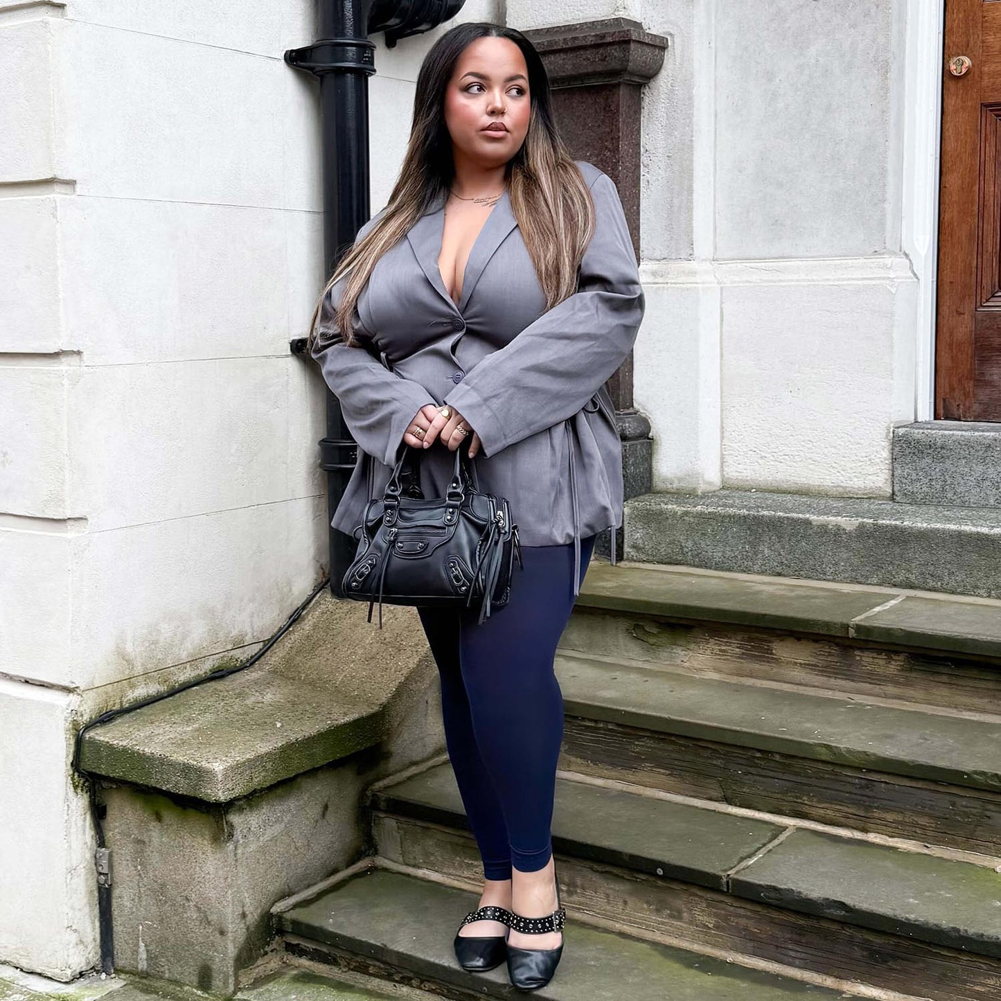 Footless Tights - Navy