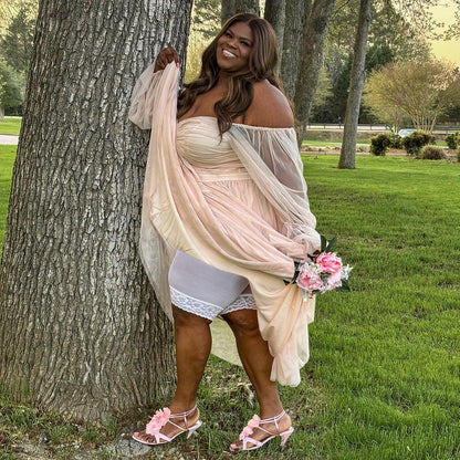 Lace Stay Cool Chub Rub Shorts - White