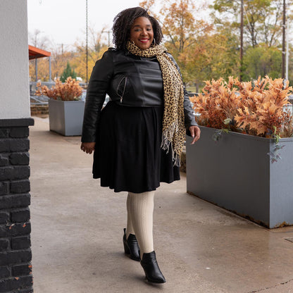Grannies Cable Knit Wool Tights V2 - Oatmeal
