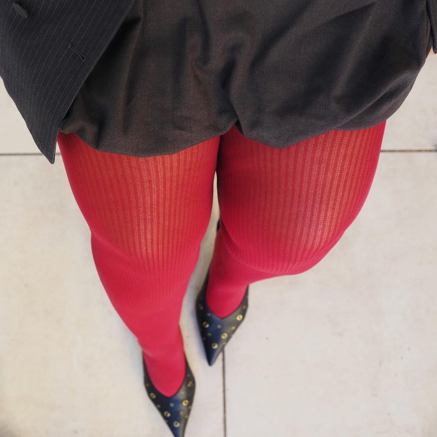 Ionic Ribbed Tights - Pirouette