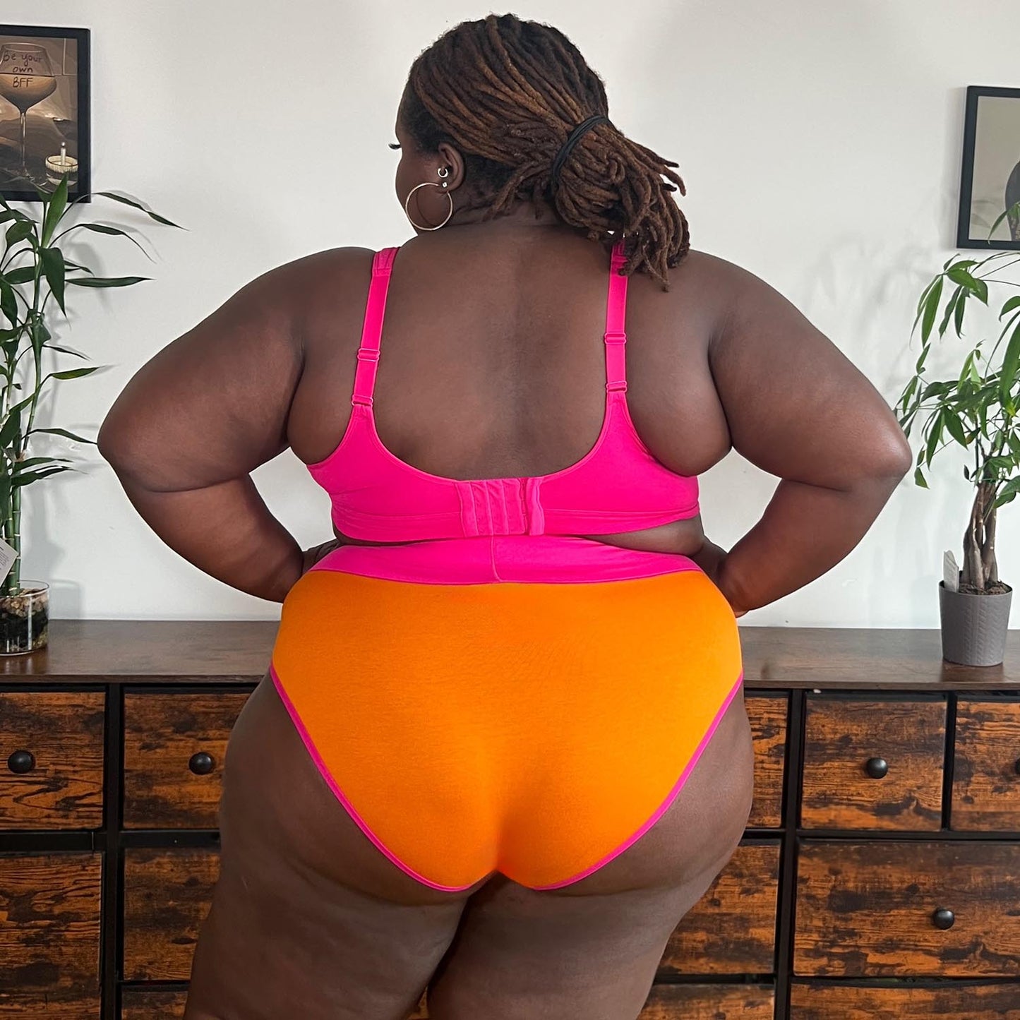 Organic Cotton Full Brief Duo Knickers - Papaya & Barbara